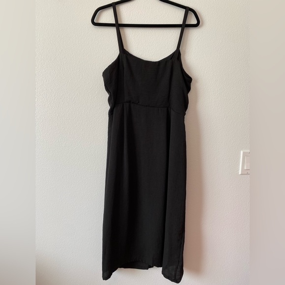 Bobeau Studio B Button front Minimalist Midi Black Dress Size XL - Picture 10 of 11